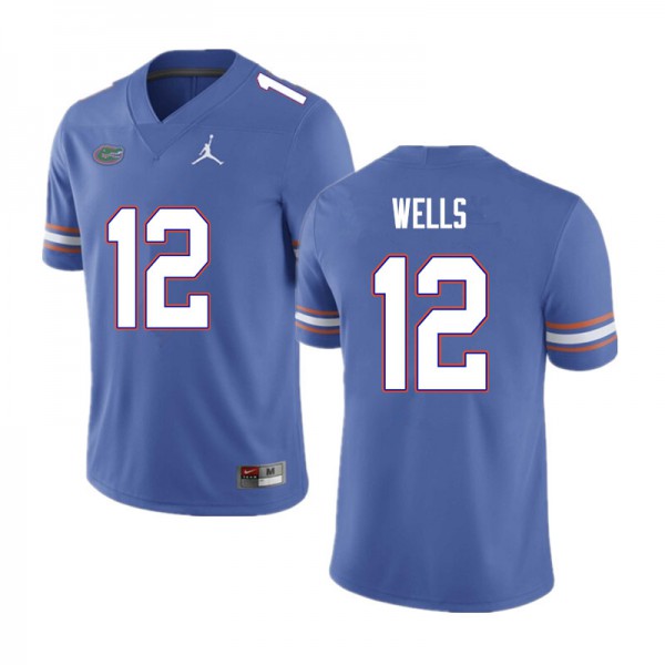 Men #12 Rick Wells Florida Gators College Football Jersey Blue
